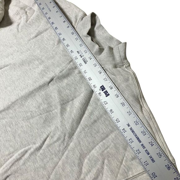 Fear of God Essentials Sweatshirt Mens XL Grey Oatmeal Mockneck Back Logo Baggy - Picture 7 of 11